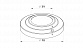 Низ стойки Ø38.1 мм, S=0.8 мм, внешний Ø78х22 мм, полированный, AISI 201 k007-6