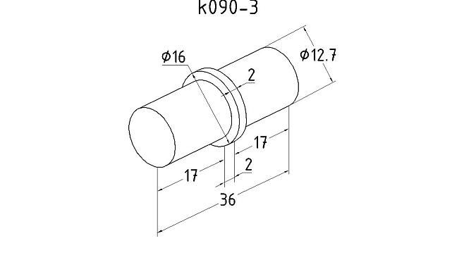 Соединитель трубы Ø16х1.5 мм. внутренний AISI 316 k090-3  2