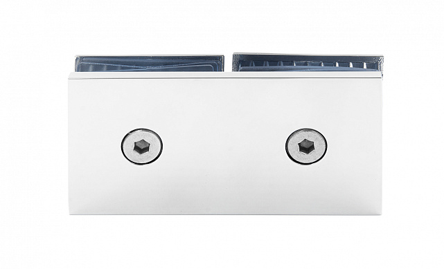 Коннектор для душевой кабины стекло-стекло 180° 45х45 мм латунь-хром, полированный t734 PC 7 Коннектор для душевой кабины стекло-стекло 180° 45х45 мм латунь-хром, полированный t734 PC 7