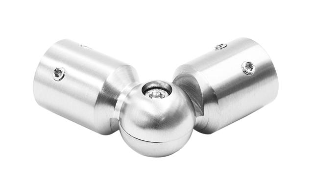 Соединитель труба-труба произвольный угол, нерж. шлифованный t915 SSS 5