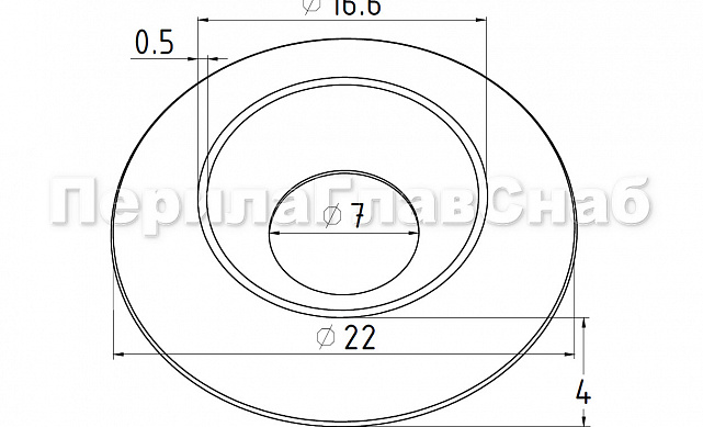 Фланец на стекло для трубы Ø16 мм, (AISI 304) k210 3 Фланец на стекло для трубы Ø16 мм, (AISI 304) k210 3