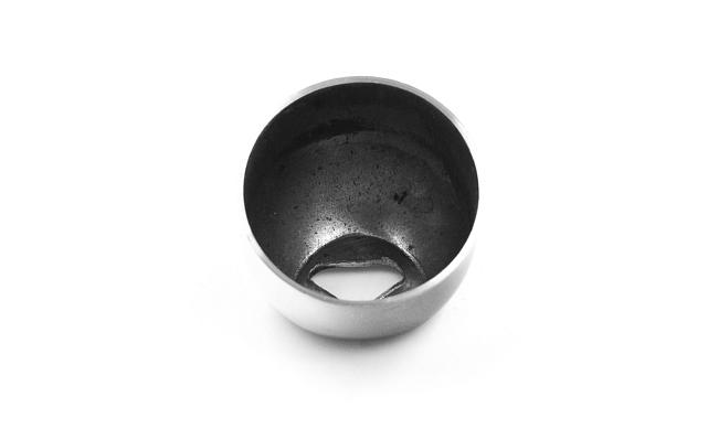 Наконечник штампованный (СПС) косой 30° на трубу Ø25 мм, для поручня Ø38.1 мм, полированный, нержавеющий, AISI 304, 400 Grit, k072-2 2