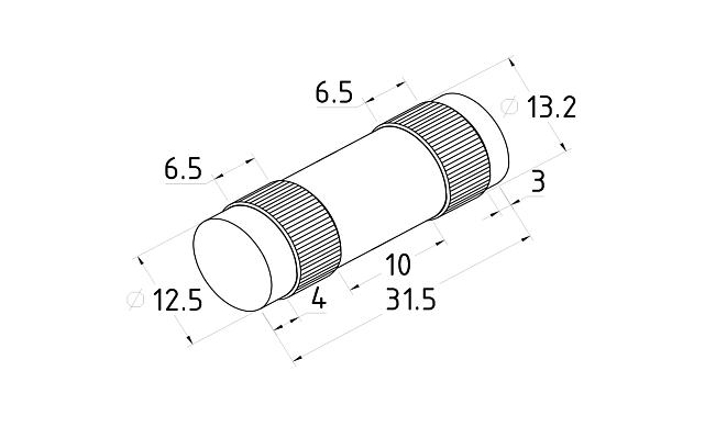 Соединитель трубы Ø16 мм, внутренний, (AISI 201) k090 2