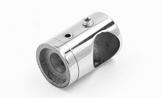 Ригеледержатель на стойку под плоскость Ø16 мм, литой, Ø22х30 мм, полированный, (AISI 304) k065-2 3