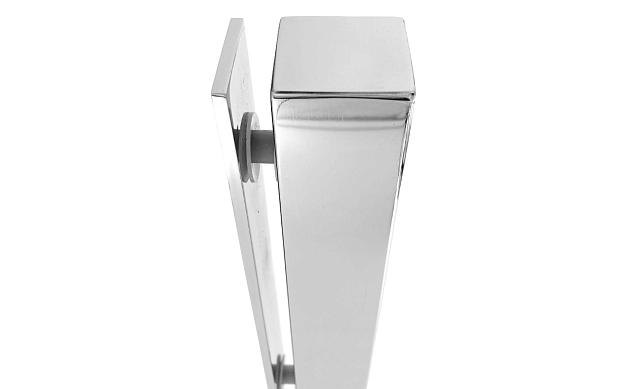 Стеклодержатель напольный, плоский 40х40х400 мм, ЭКОНОМ, для стекла 8-20 мм, полированный, AISI 304 Фk278-2 7