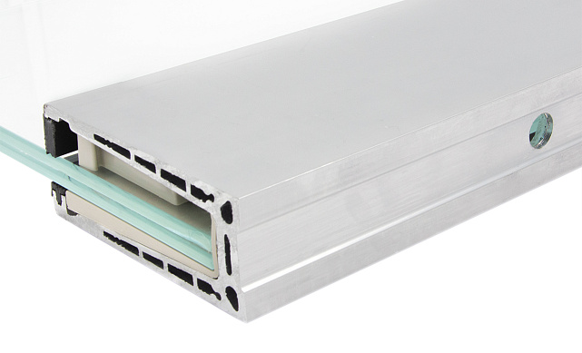 Комплект профиля зажимного для стекла 16 мм, с отверстиями, НЕАНОД, алюминий, k601-4-16 6 Комплект профиля зажимного для стекла 16 мм, с отверстиями, НЕАНОД, алюминий, k601-4-16 6