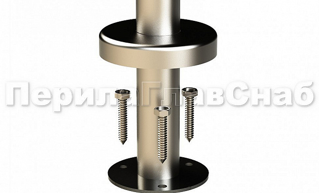 Готовая стойка Ø38,1х950 мм деревянная, со вставками из нержавеющей стали 2х100 мм базовая k741 6 Готовая стойка Ø38,1х950 мм деревянная, со вставками из нержавеющей стали 2х100 мм базовая k741 6