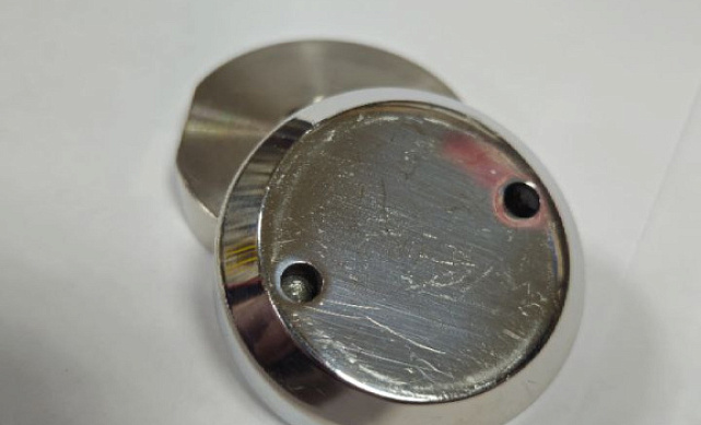 Комплект торцевого крепления несущего стекла, гайка-шайба Ø50х10х18 мм с внутренней резьбой М16(для оцинковки), полированный AISI 304, уценка k277-7-У 11