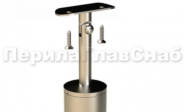 Готовая стойка Ø38,1х950 мм деревянная, со вставками из нержавеющей стали 2х100 мм с 2 стеклодержателями k741-2-L 5