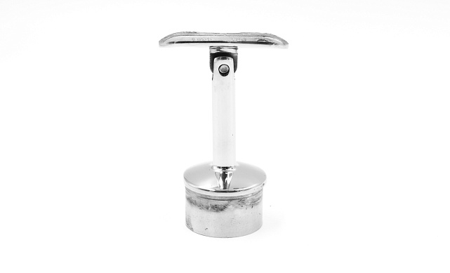 Наконечник палец на стойку Ø42.4х1.5 мм, с регулируемым ложементом под поручень Ø50.8 мм, литой, полированный, нержавеющий AISI 304 k372 3 Наконечник палец на стойку Ø42.4х1.5 мм, с регулируемым ложементом под поручень Ø50.8 мм, литой, полированный, нержавеющий AISI 304 k372 3