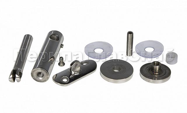 Выносной держатель поручня на стекло 8-20 мм, регулируемый, с ложементом, полированный, (AISI 304) k241-5 5