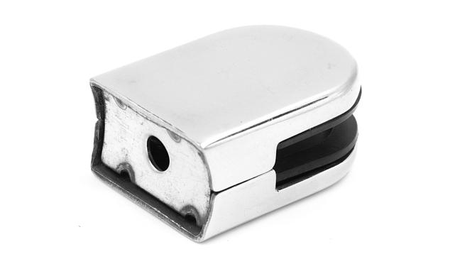 Стеклодержатель штампованный под стекло 8 мм (4+4 мм), под стойку Ø38.1 мм 40х24х54, шлифованный (AISI 304) Фk038-2 4