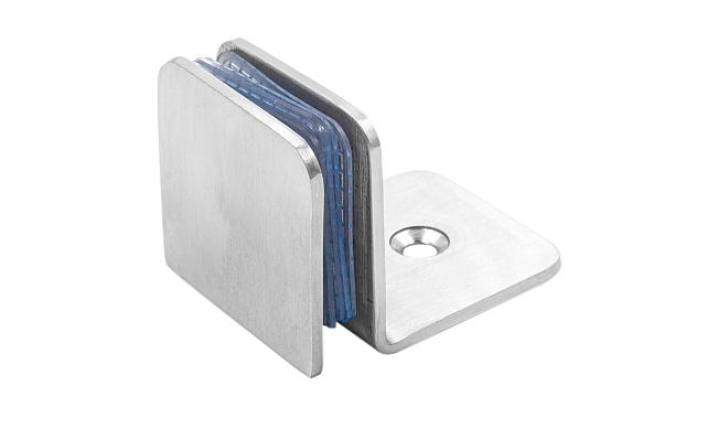 Коннектор для душевой кабины стена-стекло 90°, 45х45, шлифованный  t722-2 SSS 7