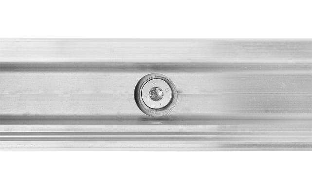 Комплект профиля зажимного для стекла 10мм и 5+5 , с отверстием, НЕАНОД. алюминий 100х60мм, т100-2-10 7