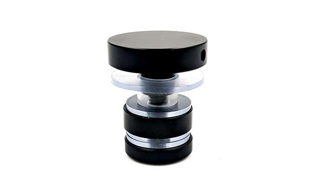 Крепление трека 30х10 к стеклу, AISI 304 черный t449 BL 3