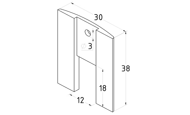Торцевая заглушка для зажимного профиля с крепежом, пластик, т40 t40-11-30 2 Торцевая заглушка для зажимного профиля с крепежом, пластик, т40 t40-11-30 2