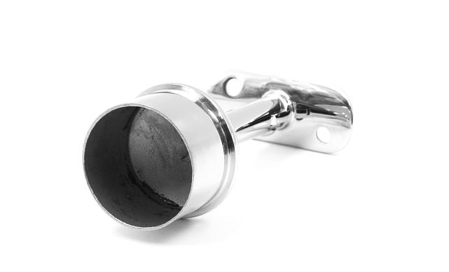 Наконечник палец на стойку Ø42.4х1.5 мм, с регулируемым ложементом под поручень Ø50.8 мм, литой, полированный, повышенной коррозионной стойкости, нержавеющий AISI 316 k372-2 4