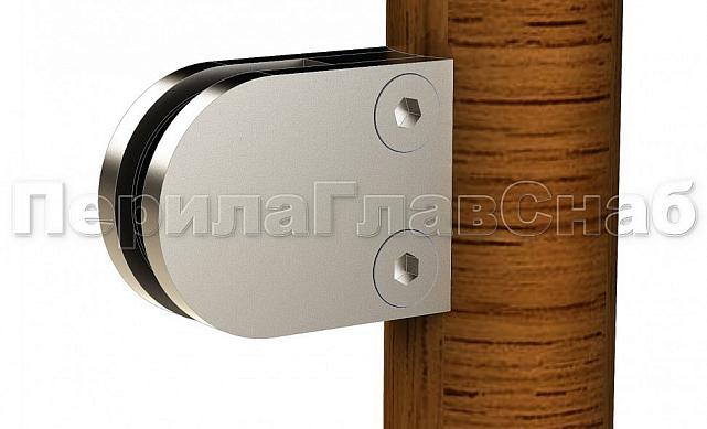 Готовая стойка Ø38,1х950 мм деревянная, со вставками из нержавеющей стали под золото 2х100 мм с 2 стеклодержателями k741-2-R-G 4