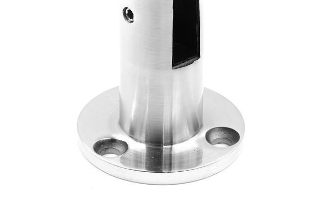 Стеклодержатель литой напольный, круглый Ø50.8х160 мм, шлифованный (aisi 304) Фk276-2 3