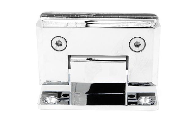 Петля для душевой кабины стена-стекло 90° 90х55 мм латунь-хром, полированная t301 PC 8