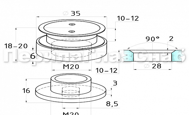 Точечный стеклодержатель 10.5-12.5 мм, регулируемый, под зенковку, для стекла 10-12 мм t503 SSS 2 Точечный стеклодержатель 10.5-12.5 мм, регулируемый, под зенковку, для стекла 10-12 мм t503 SSS 2