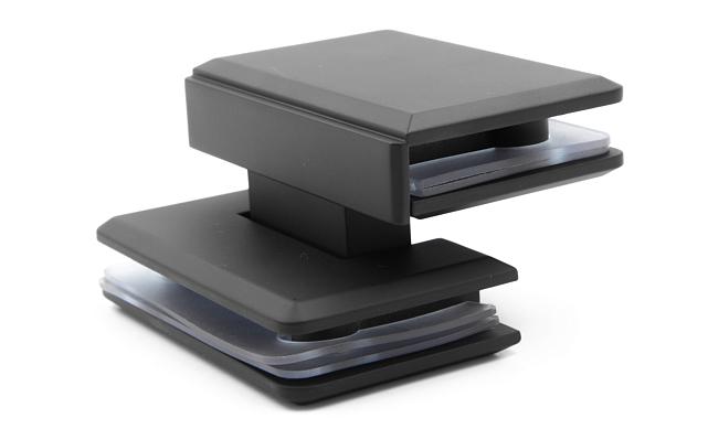 Петля для душевой стекло-стекло 90х55 мм, 90°, цинк, черный t304 BZn 6