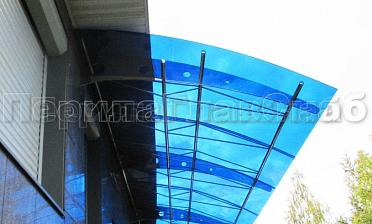 Козырек на каркасе из поликарбоната купить в Краснодаре